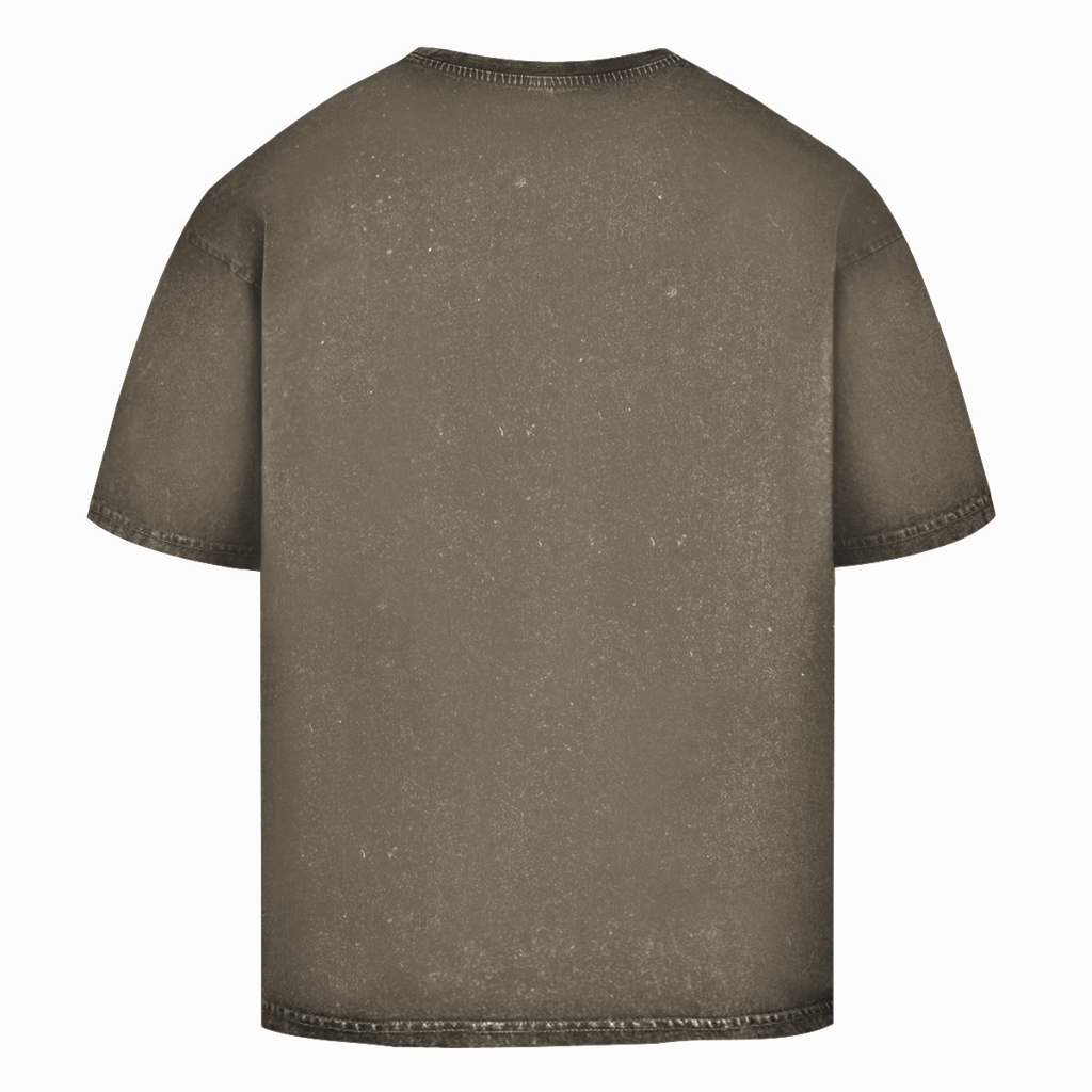 Oversize Washed T-Shirt Beige/Dark Khaki