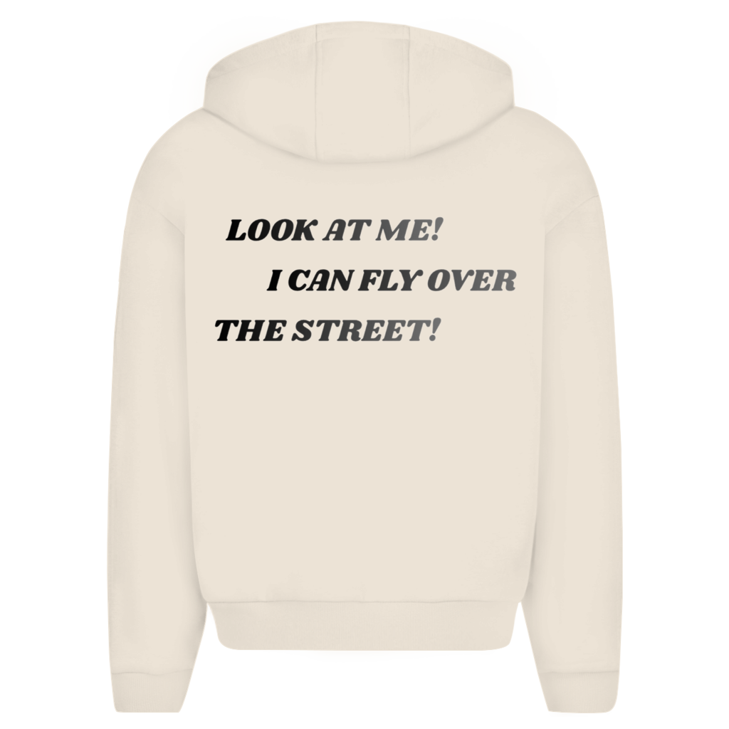 Oversize Zipper Hoodie Fast Edition Beige ll
