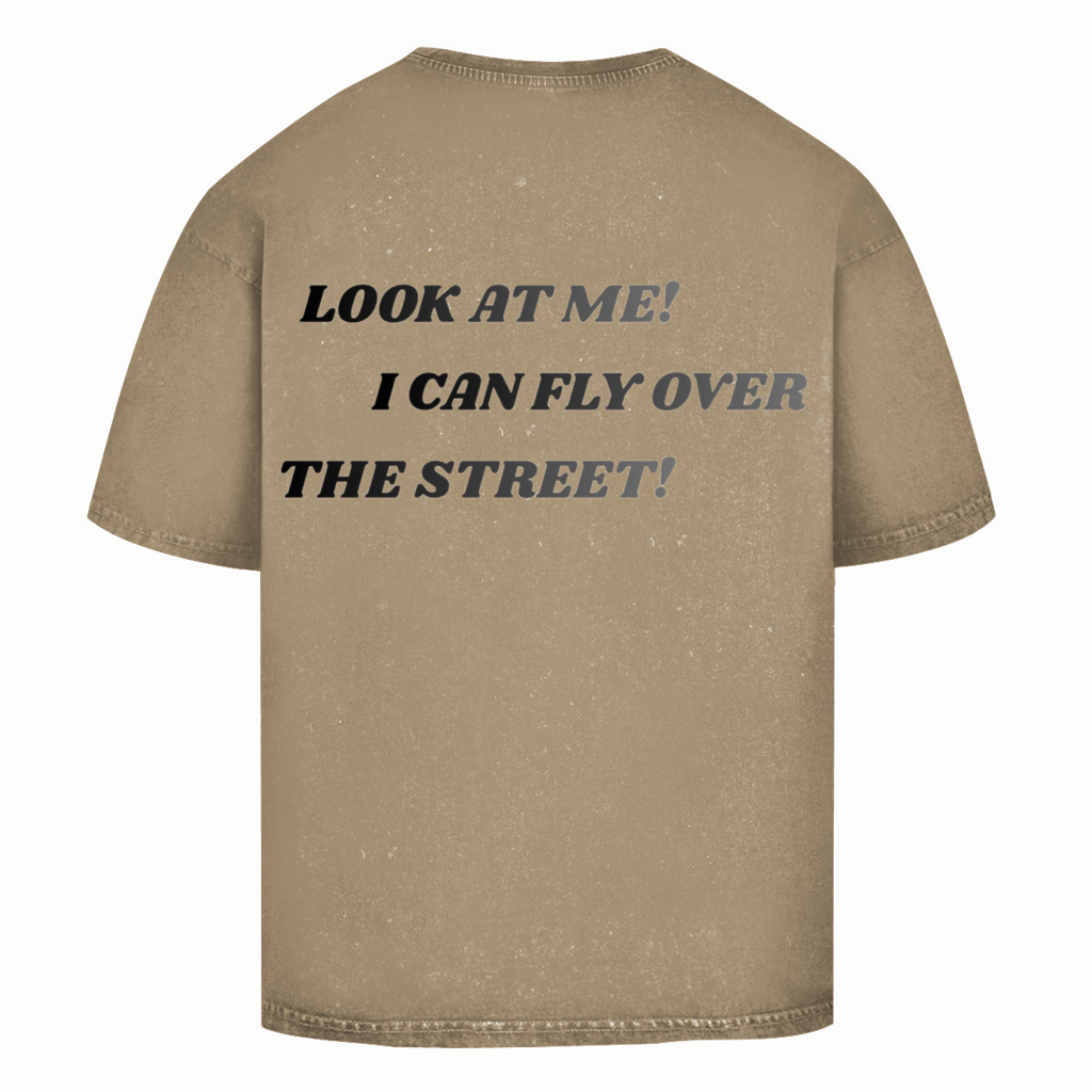 Oversize Washed T-Shirt Fast Edition Beige