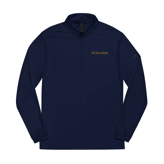 Embroidered Quarter-Zip Pullover