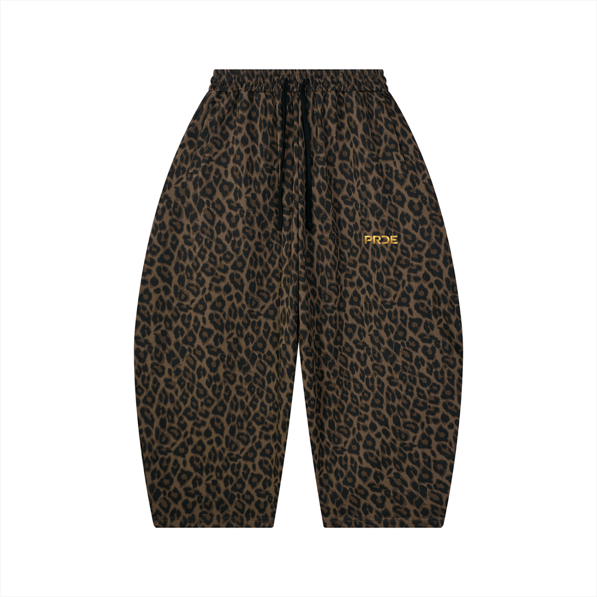 Unisex Leopard Barrel Leg Sweatpants