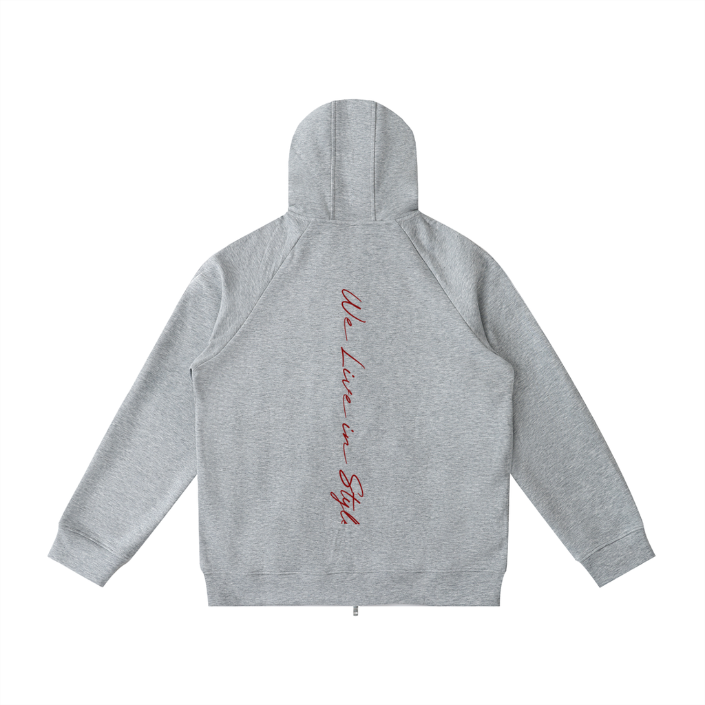 Heavyweight Raglan Sleeve Zip Hoodie