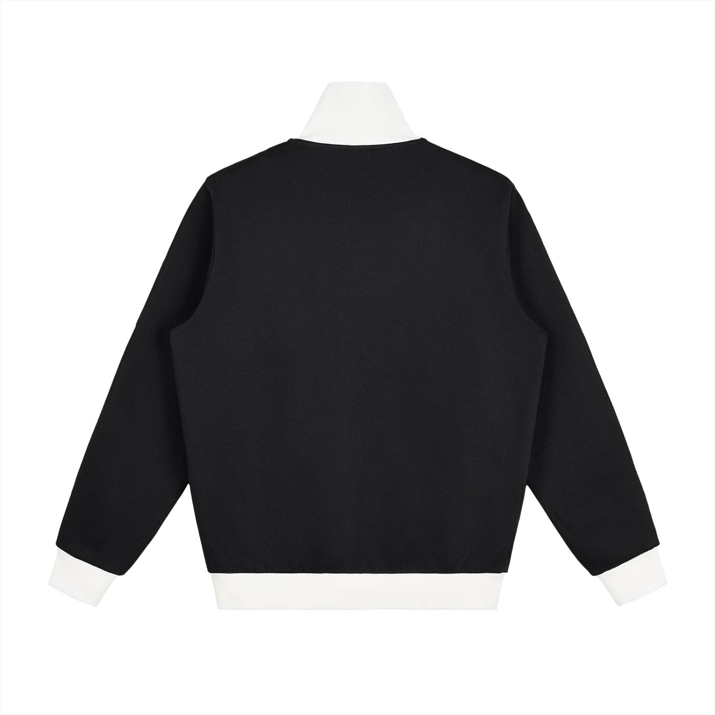 Contrast Side Stripe Fleece Track Jacket Black/White/Red/Green