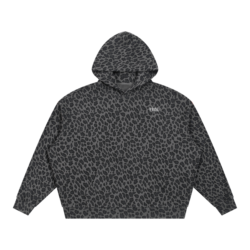 Unisex Boxy Leopard Print Hoodie