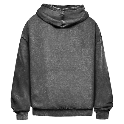 Oversize Washed Hoodie Black