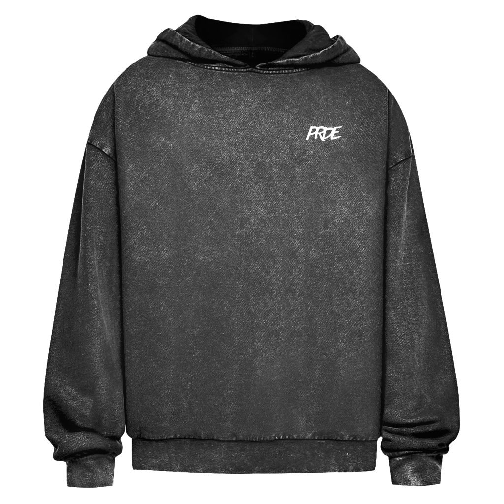 Oversize Washed Hoodie Black