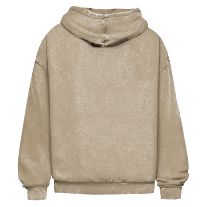 Oversize Washed Hoodie Beige