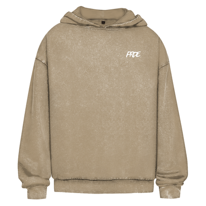 Oversize Washed Hoodie Beige