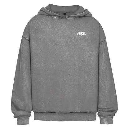 Oversize Washed Hoodie Grey