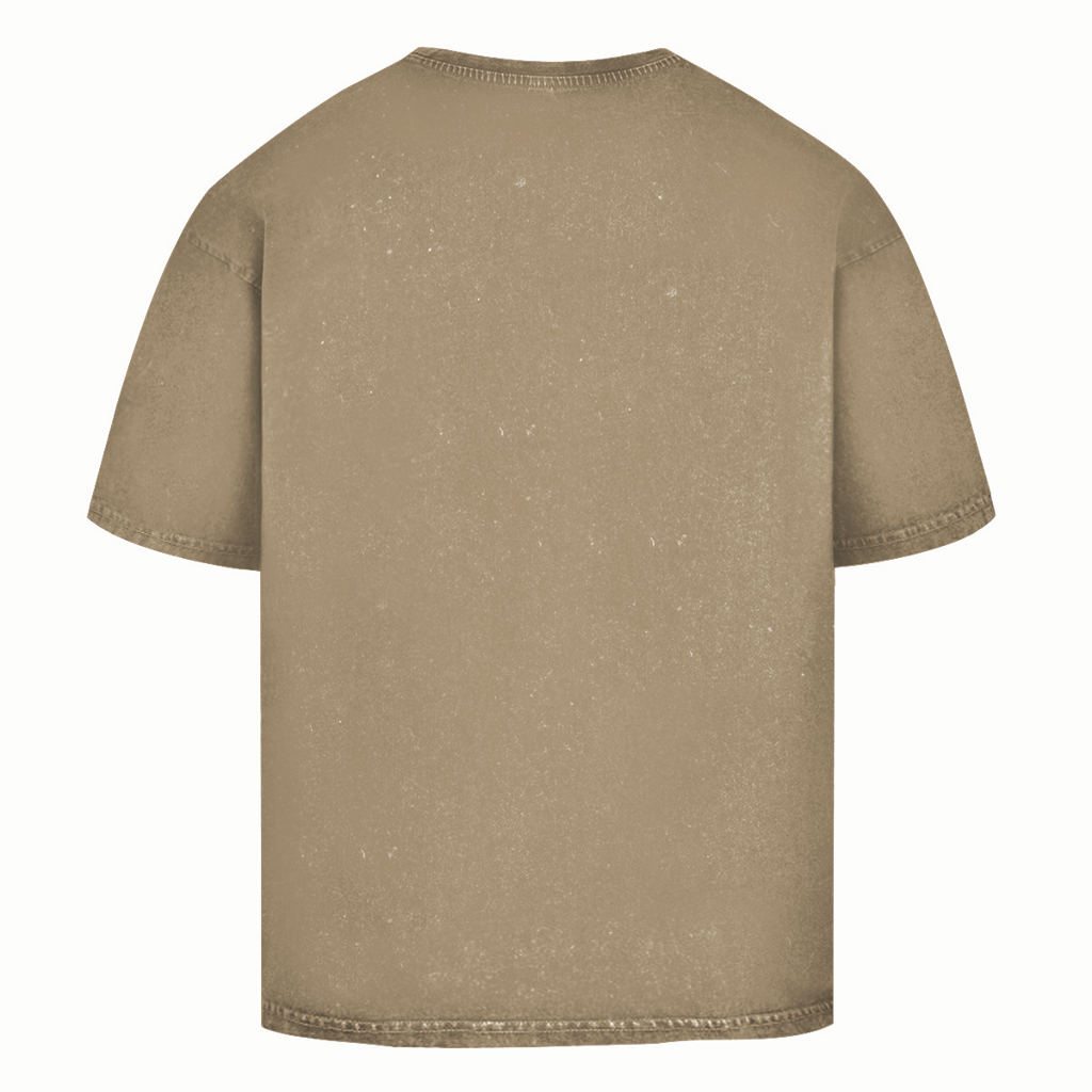 Oversize Washed T-Shirt Beige/Dark Khaki