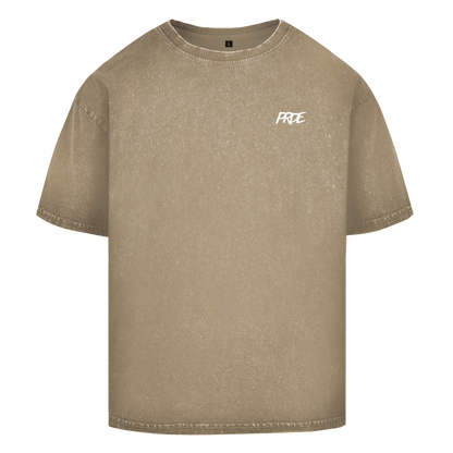 Oversize Washed T-Shirt Beige/Dark Khaki