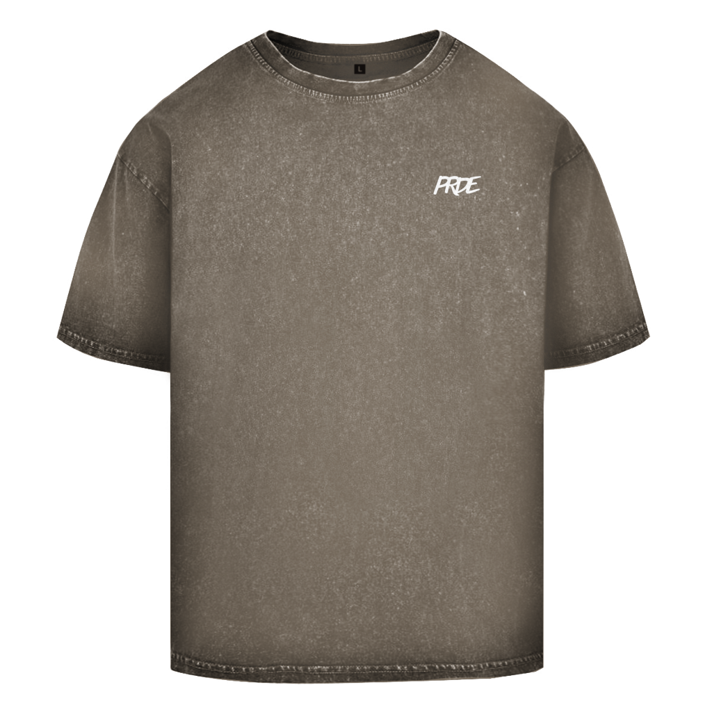 Oversize Washed T-Shirt Beige/Dark Khaki
