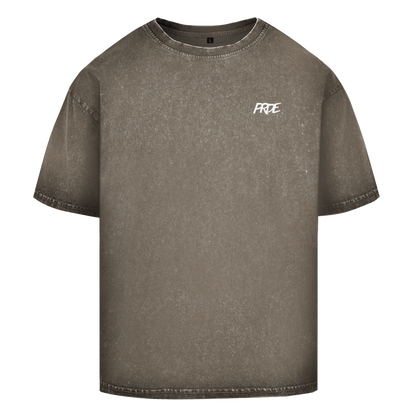Oversize Washed T-Shirt Beige/Dark Khaki