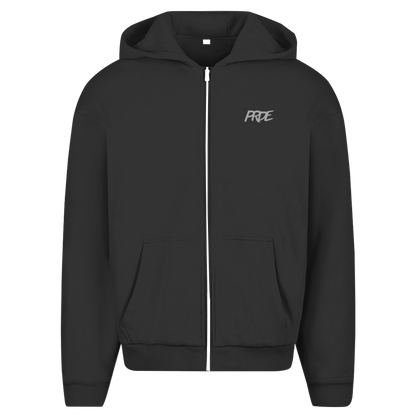 Oversize Zipper Hoodie Black