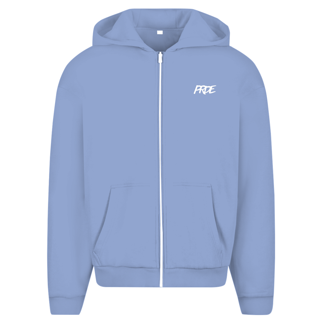Oversize Zipper Hoodie Powder Blue