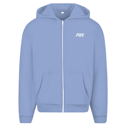 Oversize Zipper Hoodie Powder Blue