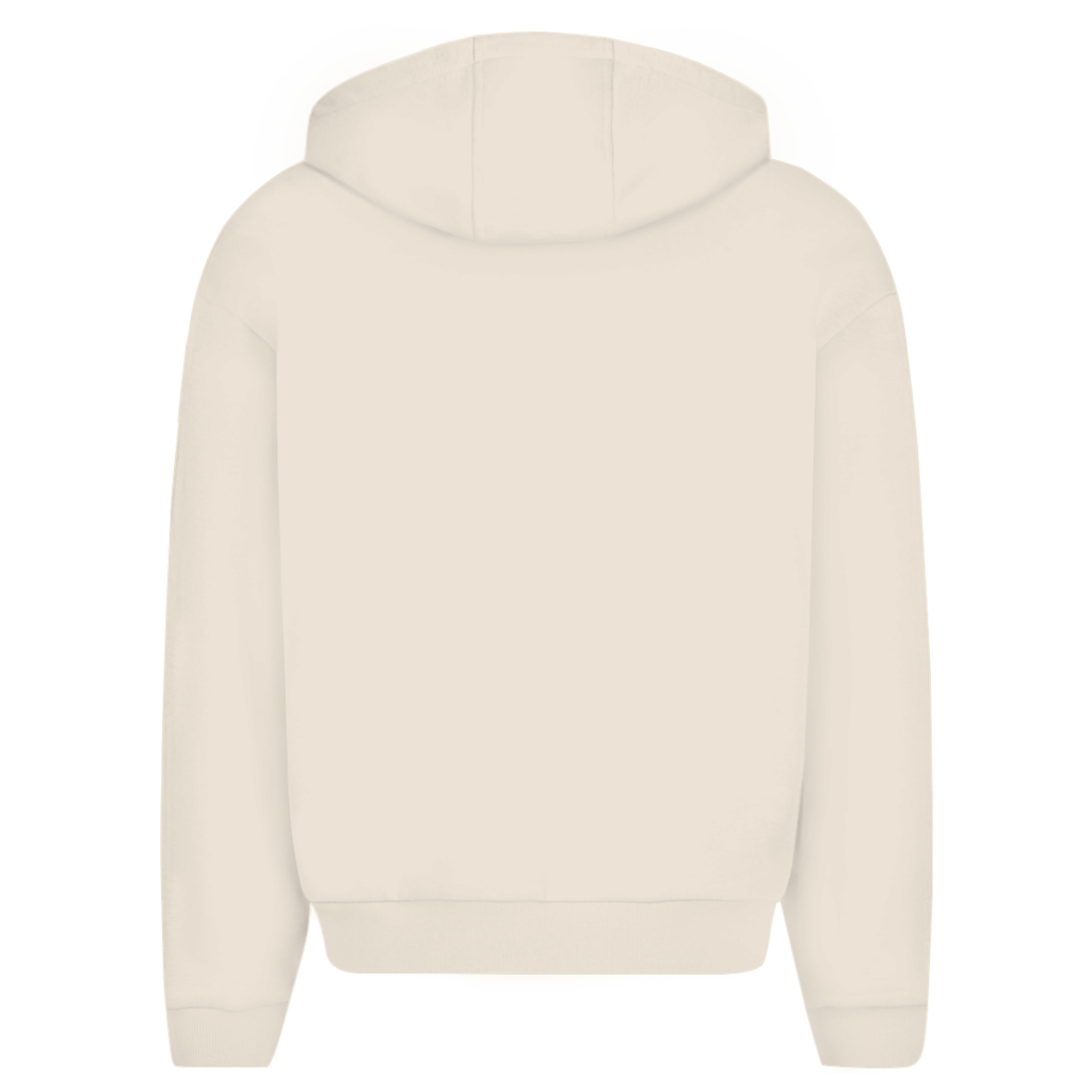 Oversize Zipper Hoodie White Sand