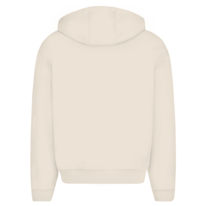Oversize Zipper Hoodie White Sand