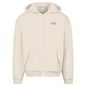 Oversize Zipper Hoodie White Sand