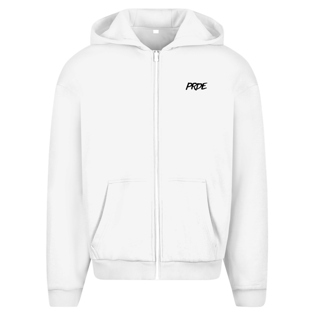 Oversize Zipper Hoodie White