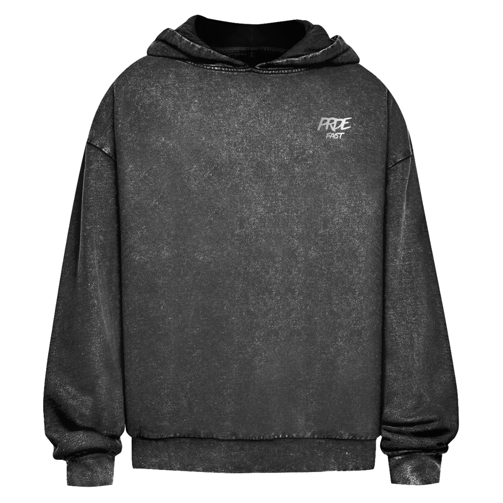 Oversize Washed Hoodie Fast Edition Black