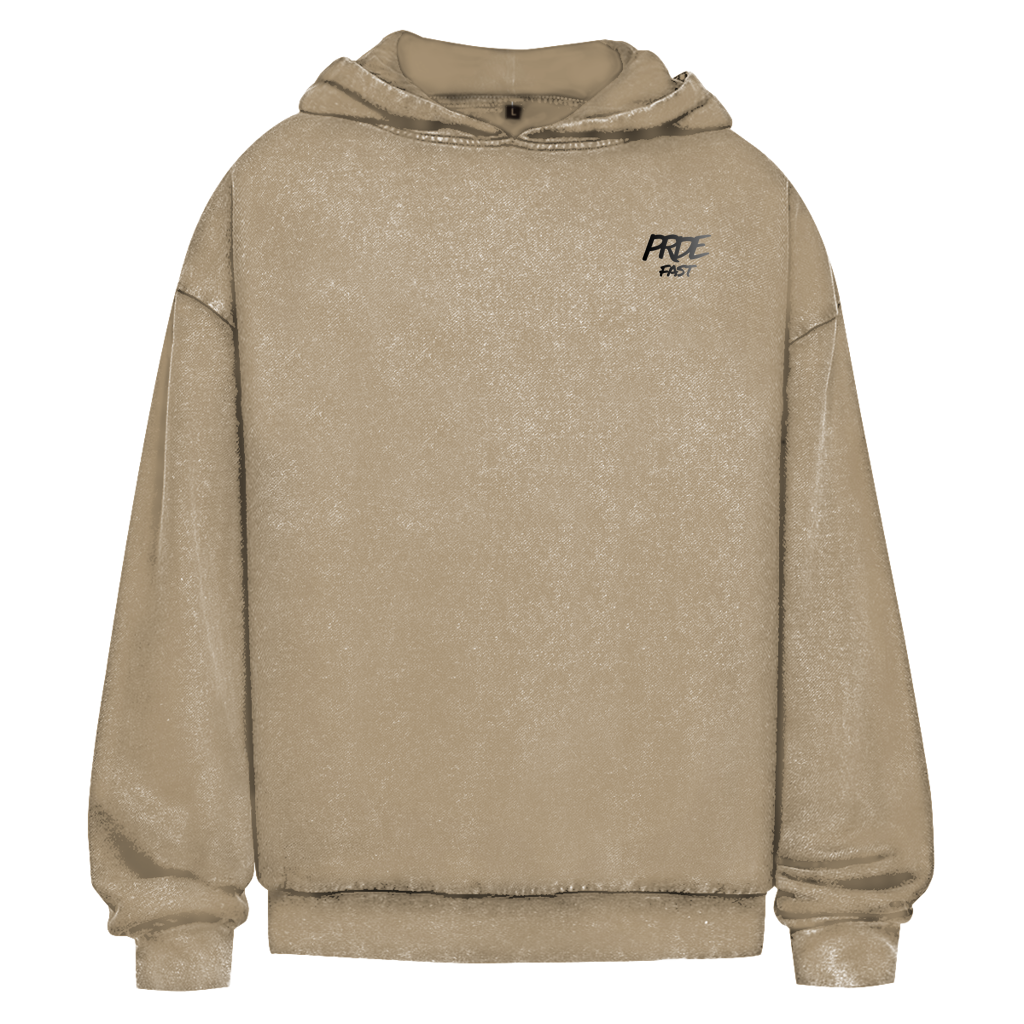 Oversize Washed Hoodie Fast Edition Beige