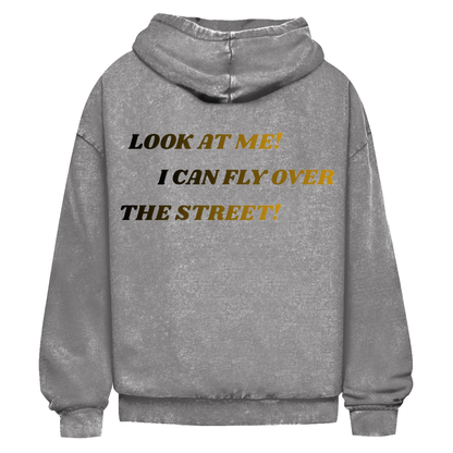 Oversize Washed Hoodie Fast Edition Grey