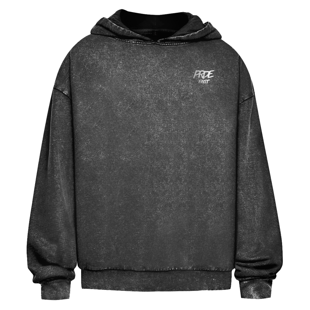 Oversize Washed Hoodie Fast Edition Black ll