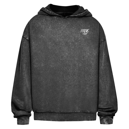 Oversize Washed Hoodie Fast Edition Black ll