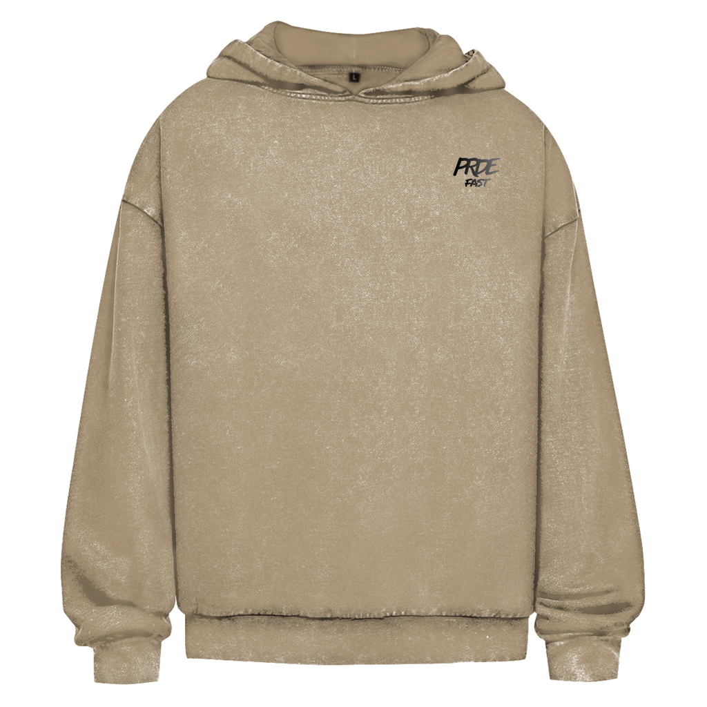 Oversize Washed Hoodie Fast Edition Beige ll