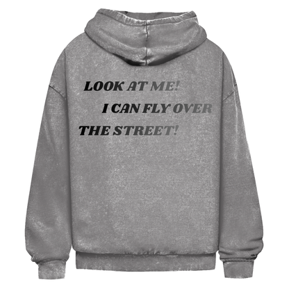 Oversize Washed Hoodie Fast Edition Grey ll