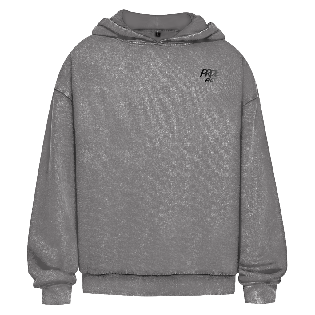 Oversize Washed Hoodie Fast Edition Grey ll