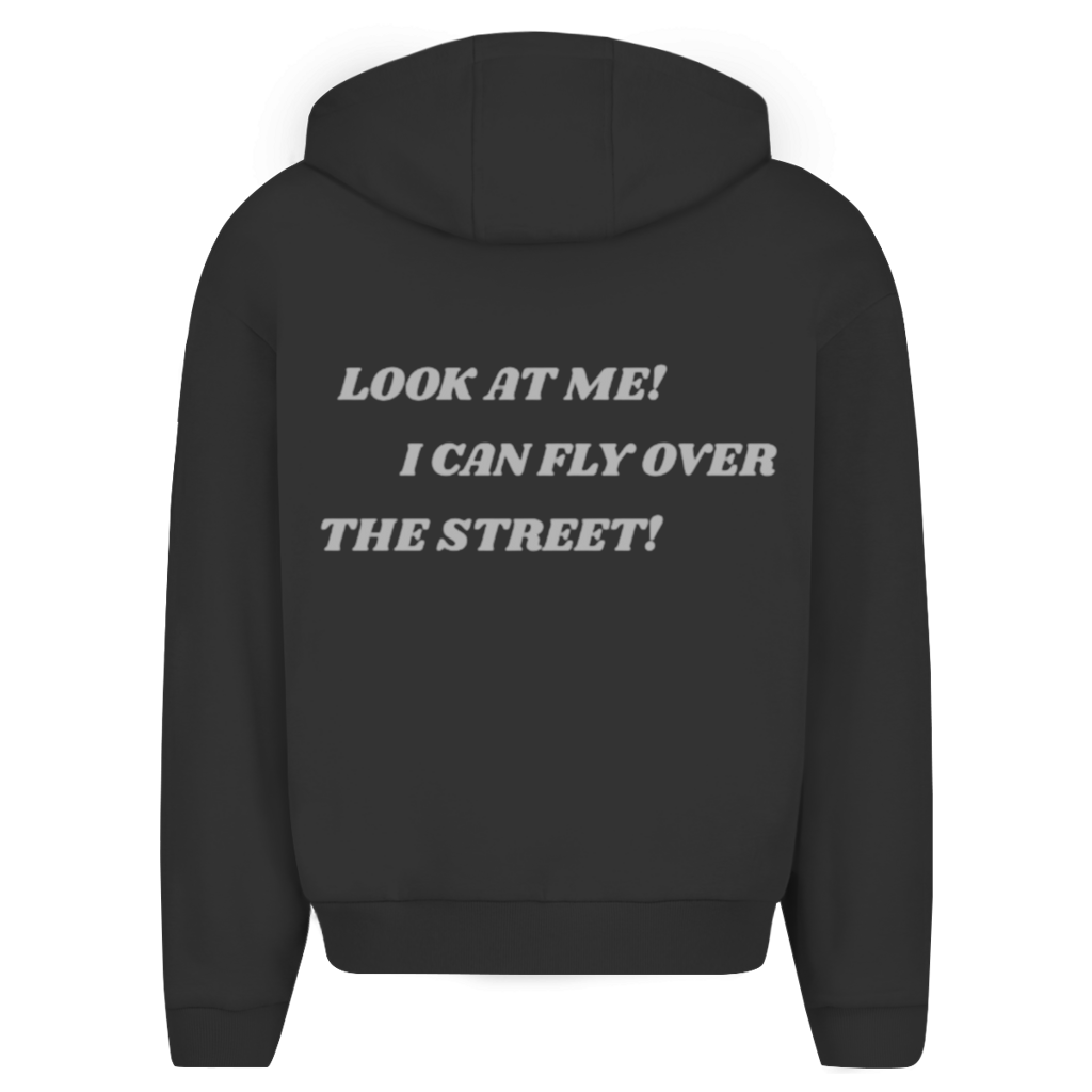 Oversize Zipper Hoodie Fast Edition Black