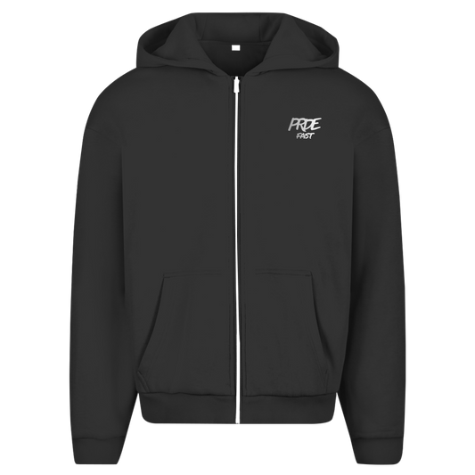 Oversize Zipper Hoodie Fast Edition Black