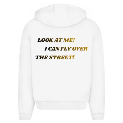 Oversize Zipper Hoodie Fast Edition White
