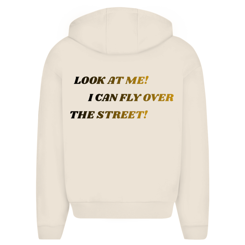 Oversize Zipper Hoodie Fast Edition Beige