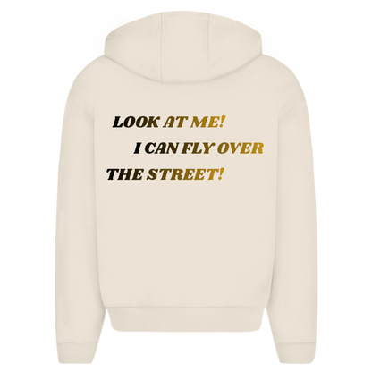 Oversize Zipper Hoodie Fast Edition Beige