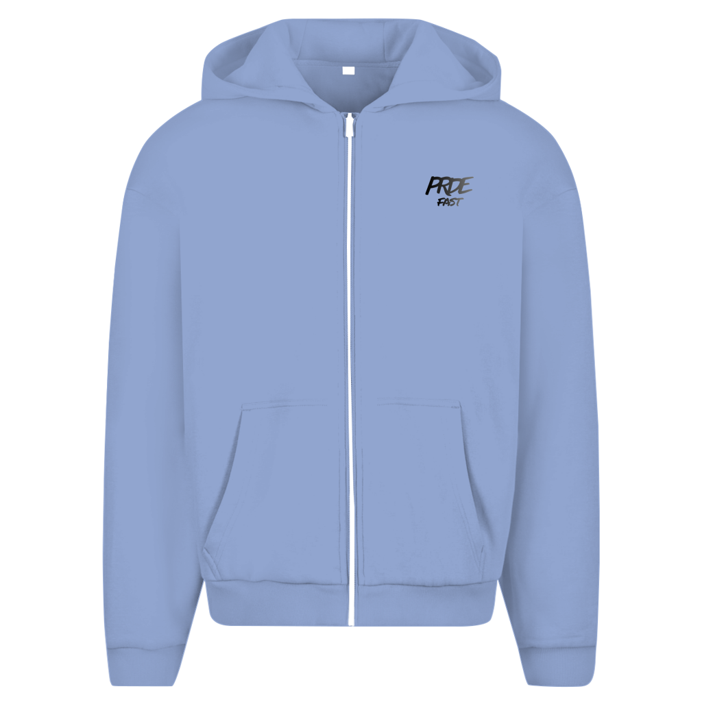 Oversize Zipper Hoodie Fast Edition Blue