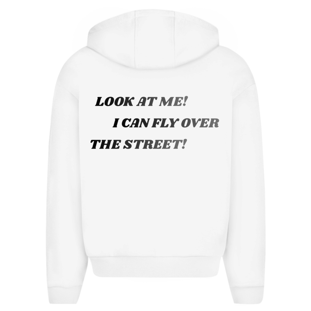 Oversize Zipper Hoodie Fast Edition White ll