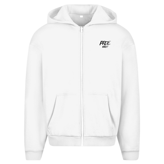 Oversize Zipper Hoodie Fast Edition White ll