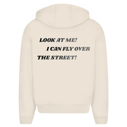 Oversize Zipper Hoodie Fast Edition Beige ll
