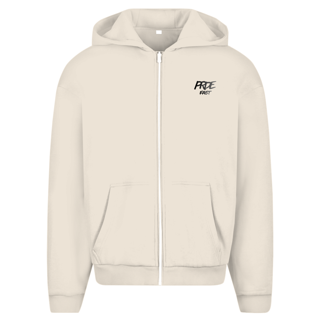 Oversize Zipper Hoodie Fast Edition Beige ll