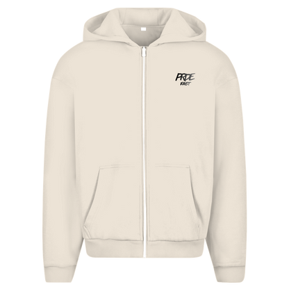Oversize Zipper Hoodie Fast Edition Beige ll