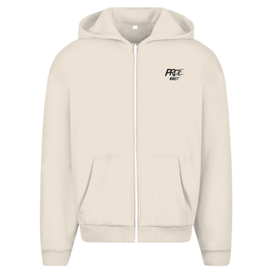 Oversize Zipper Hoodie Fast Edition Beige ll