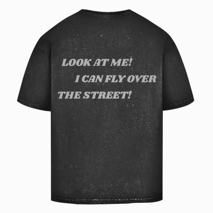 Oversize Washed T-Shirt Fast Edition Black