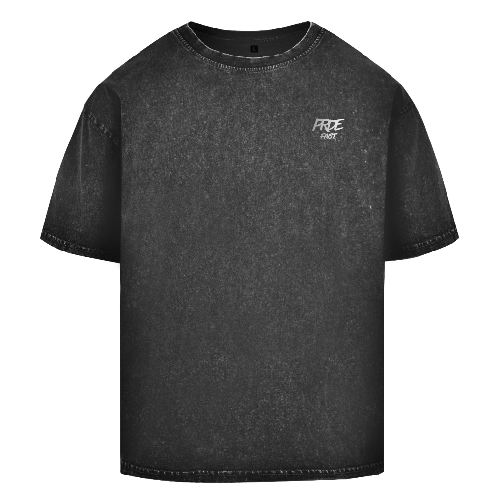 Oversize Washed T-Shirt Fast Edition Black