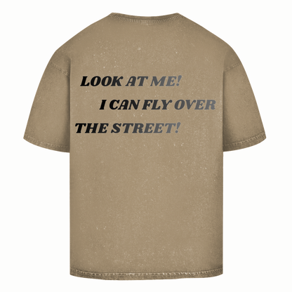 Oversize Washed T-Shirt Fast Edition Beige