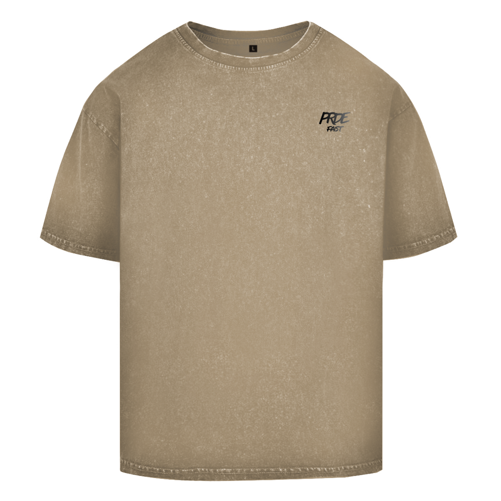 Oversize Washed T-Shirt Fast Edition Beige