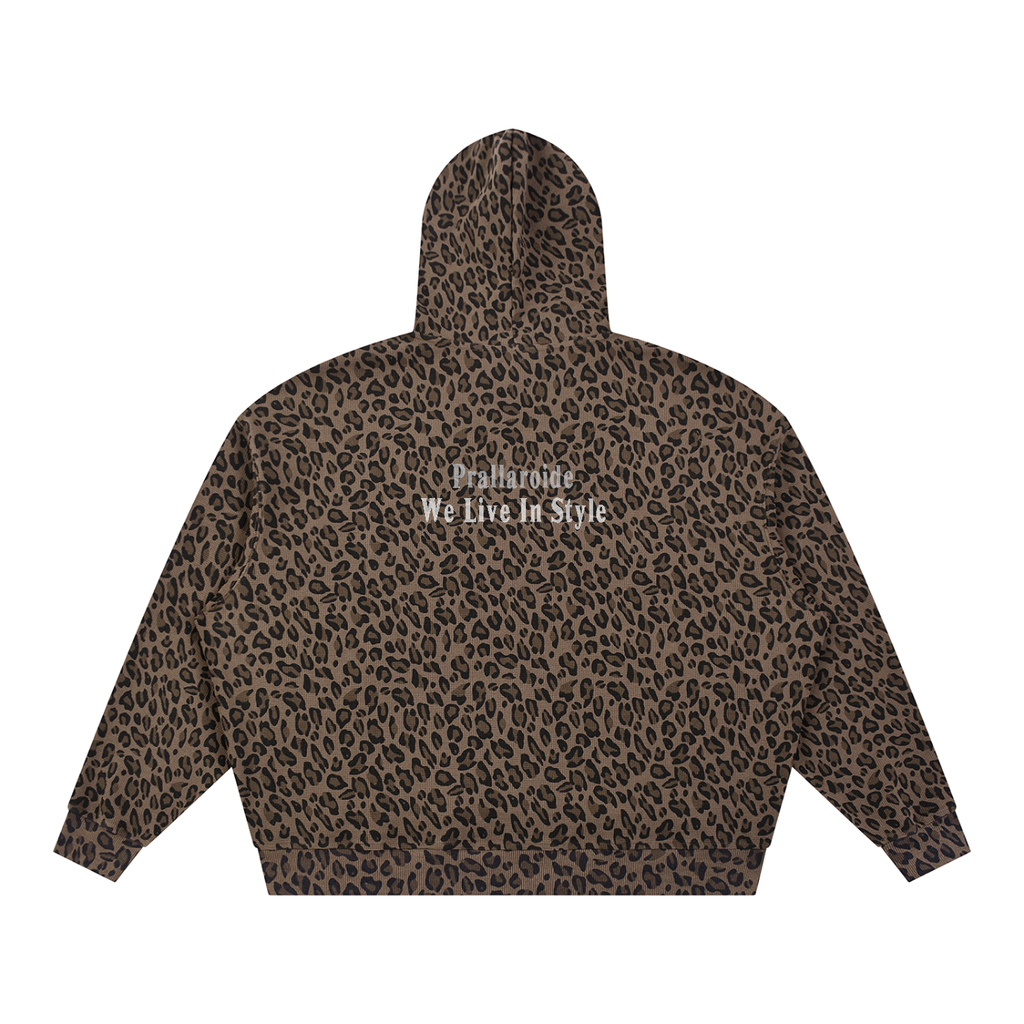 Unisex Boxy Leopard Print Hoodie