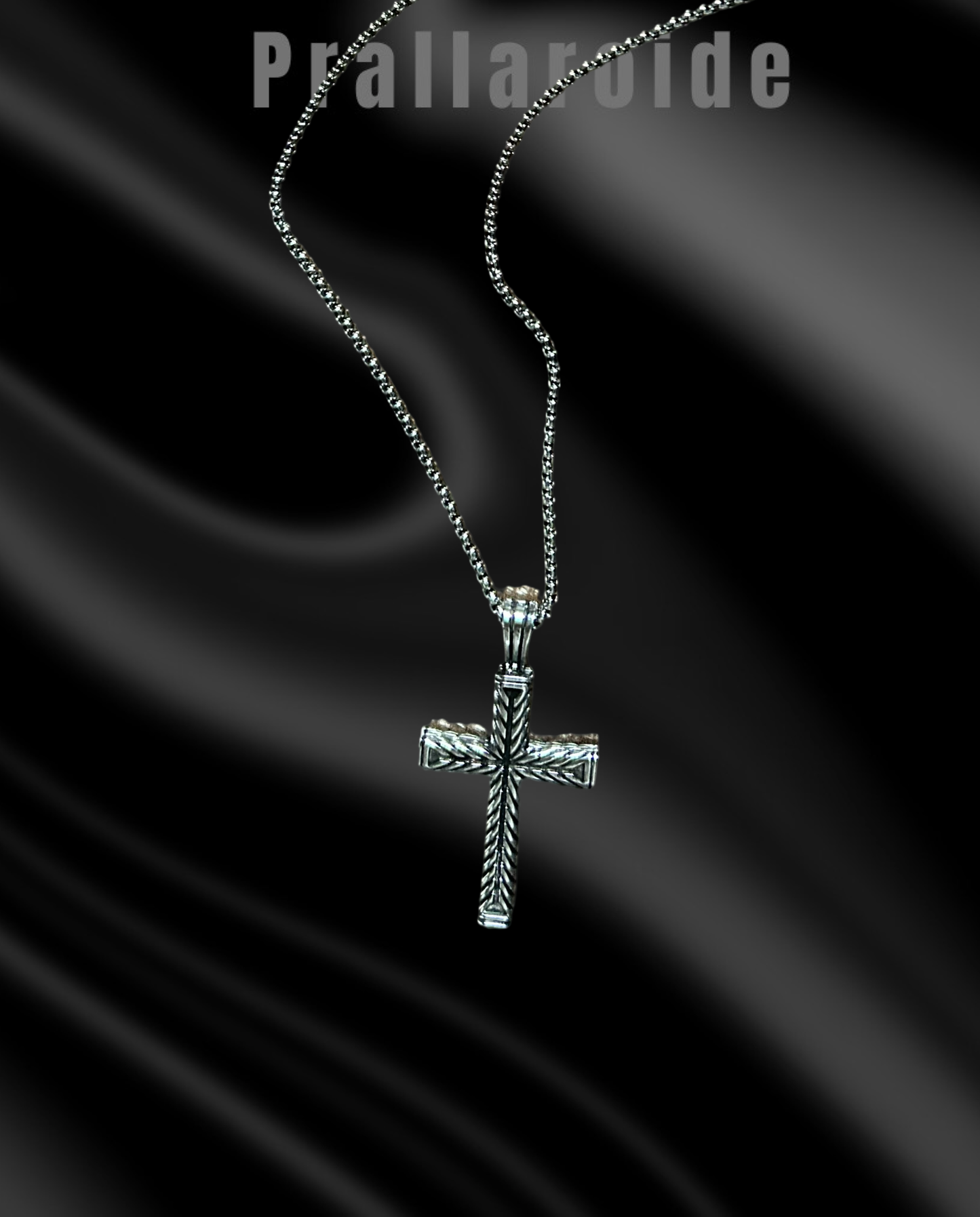 Edelstahl Kreuz Anhänger Halskette